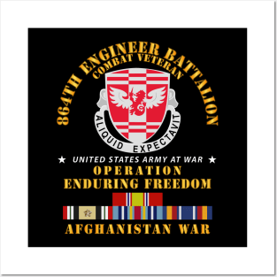 864th Eng Bn - Enduring Freedom Veteran w AFGHAN SVC Posters and Art